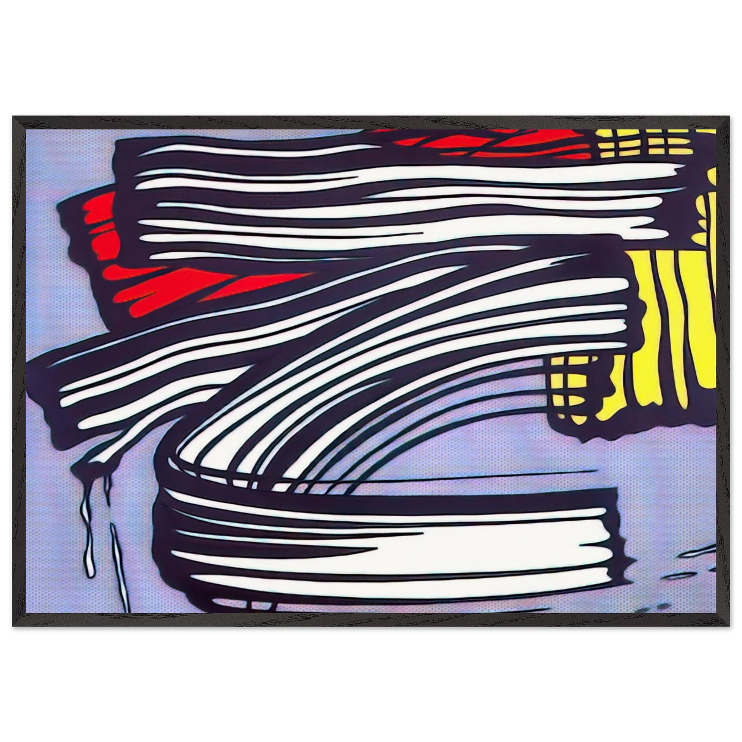 LITTLE BIG PAINTING 1965 - Roy Lichtenstein Framed Art Print – Black Wooden Frame - Default Title - -Framed Art Print