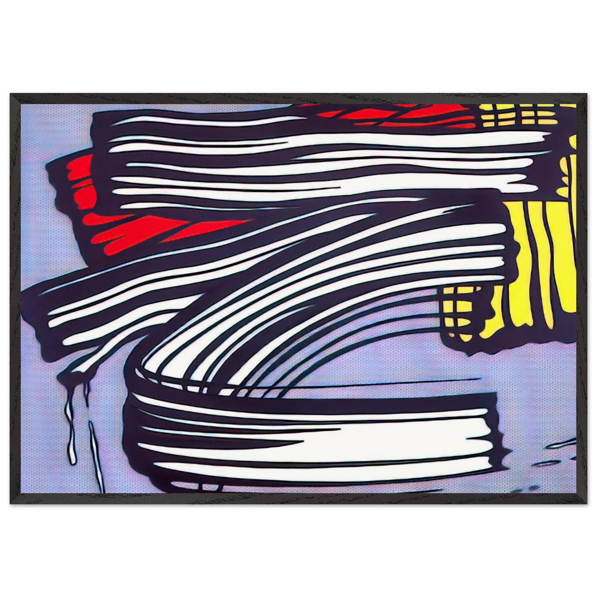 LITTLE BIG PAINTING 1965 - Roy Lichtenstein Framed Art Print – Black Wooden Frame - Default Title - -Framed Art Print