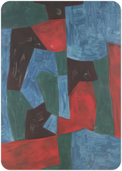 Composition abstraite - 1958 By Serge Poliakoff Pack of 10 Post Cards | Serge Poliakoff Post Cards | A6 (10.5 x 14.8 cm) - 4.1 x 5.8 inches