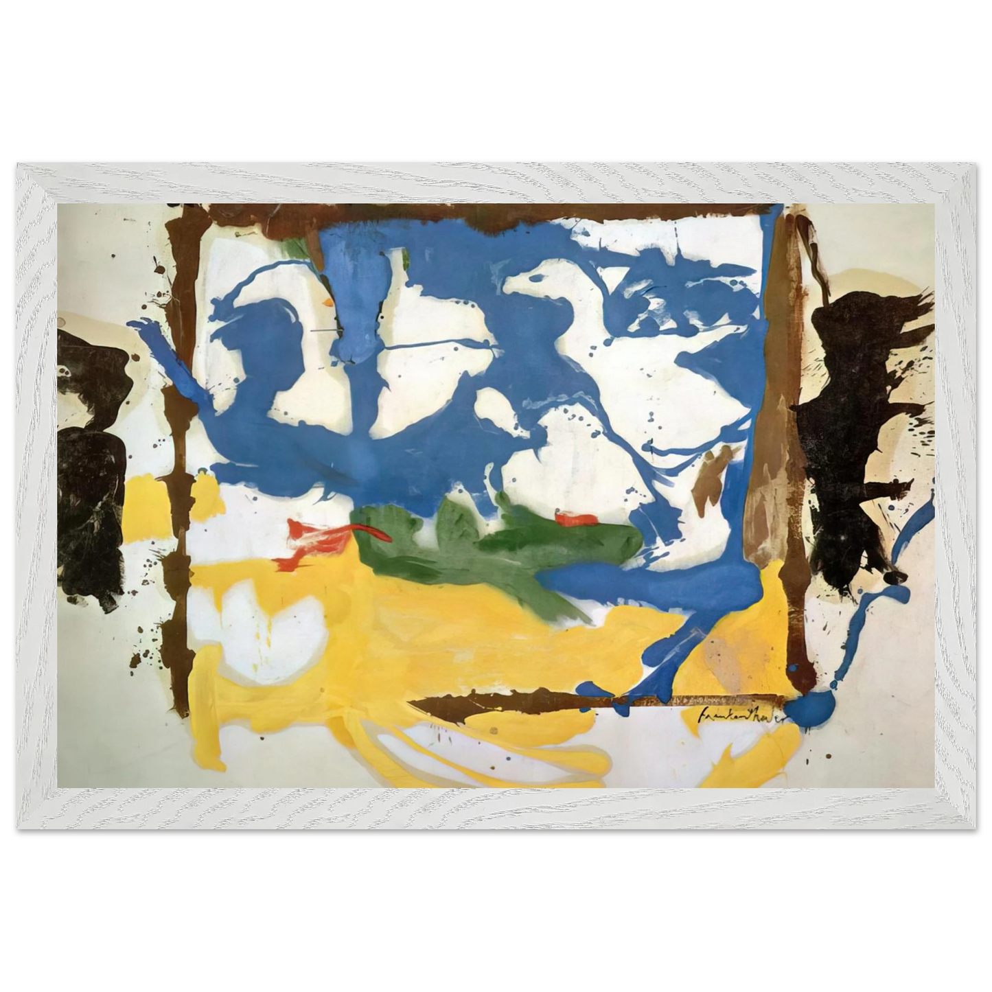 Helen Frankenthaler - Swan Lake #2 - 1961 Wall art - 30x40 cm / 12x16 inches - Premium Wooden Framed Poster With Fine Art Paper - Wood frame