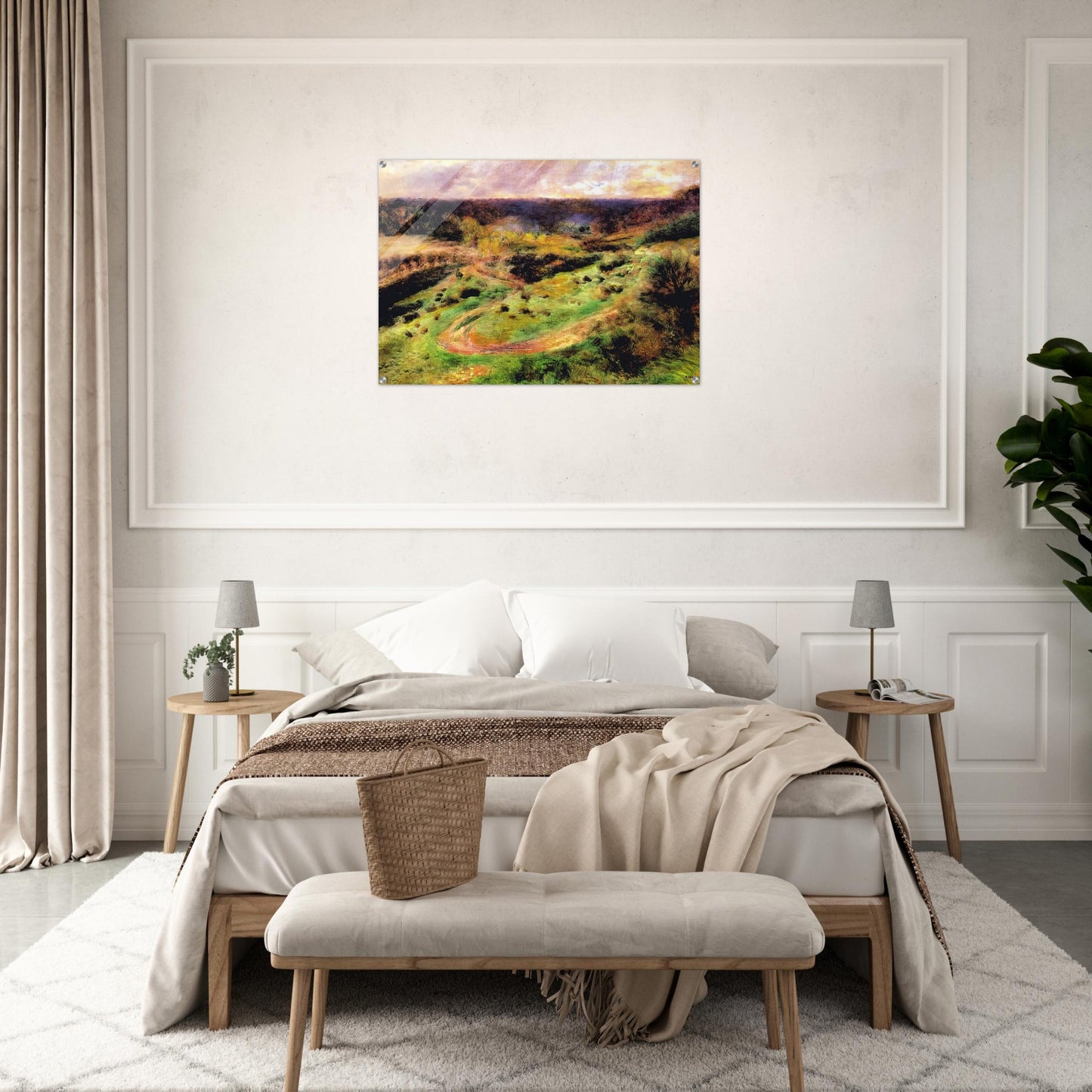 Landscape at Wargemont - Pierre-Auguste Renoir Acrylic Print - 70x100 cm / 28x40″ inches | Pierre-Auguste Renoir Wall Art | Pierre-Auguste Renoir Prints