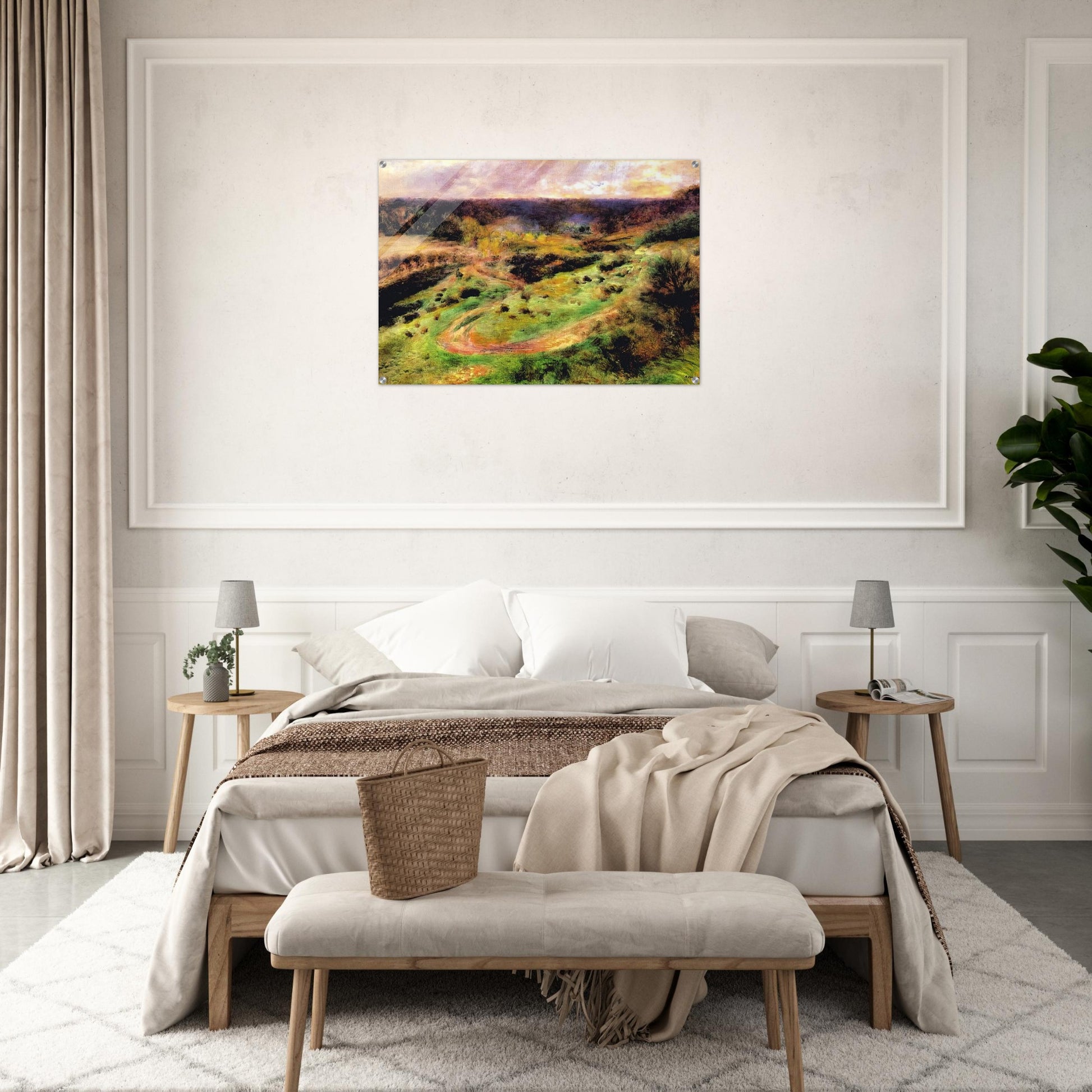 Landscape at Wargemont - Pierre-Auguste Renoir Acrylic Print - 70x100 cm / 28x40″ inches | Pierre-Auguste Renoir Wall Art | Pierre-Auguste Renoir Prints