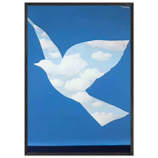 THE PROMISE 1966 - Rene Magritte 70x100 cm / 28x40 inches Framed Art Print – Black Wooden Frame