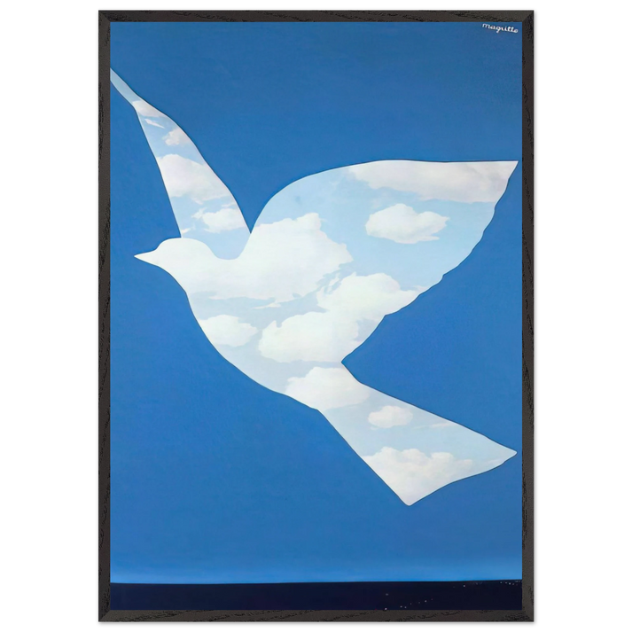 THE PROMISE 1966 - Rene Magritte 70x100 cm / 28x40 inches Framed Art Print – Black Wooden Frame