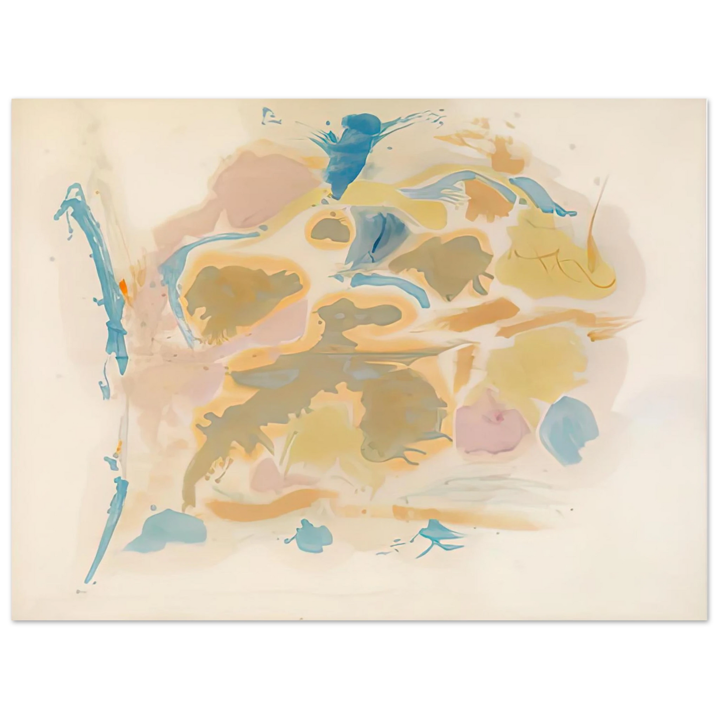 Helen Frankenthaler - Shatter, 1953- Wall Art - 30x40 cm / 12x16 inches - Premium Wooden Framed Poster With Fine Art Paper - White frame