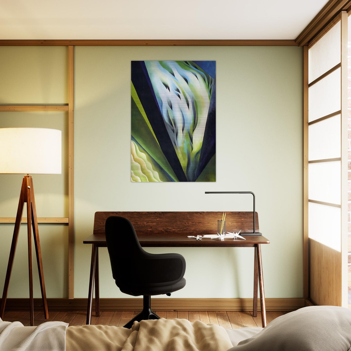 Blue and Green Music - Georgia O'Keeffe Brushed Aluminum Print - 70x100 cm / 28x40 inches | Georgia O'Keeffe Aluminum Print | Georgia O'Keeffe Prints