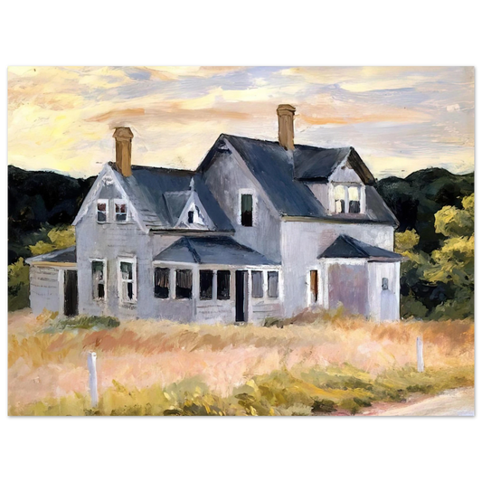 Edward Hopper - House by a Road Fine Art Poster - 13x18 cm / 5x7 inches