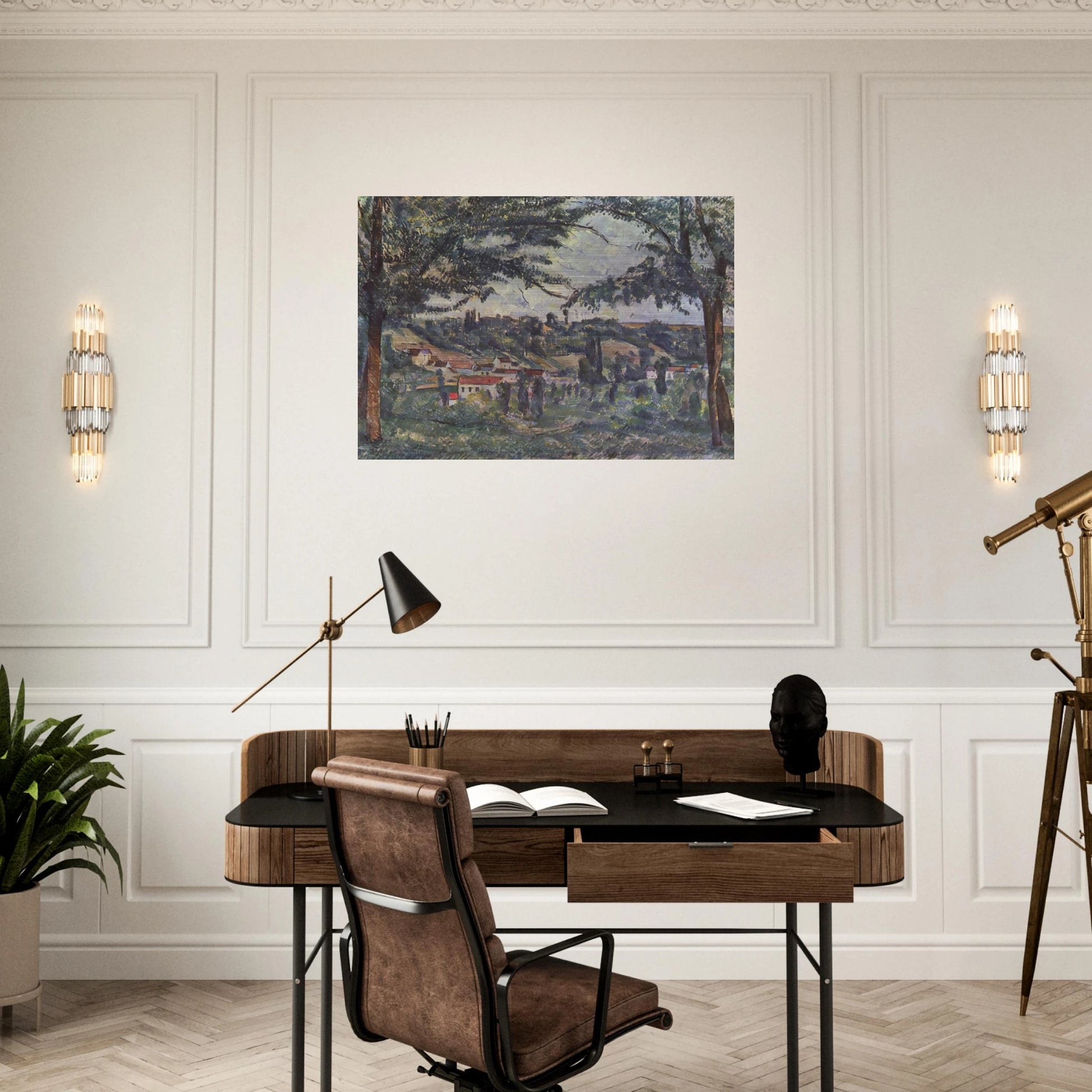 Landscape - Paul Cézanne Brushed Aluminum Print - 70x100 cm / 28x40 inches | Paul Cézanne Aluminum Print | Paul Cézanne Prints