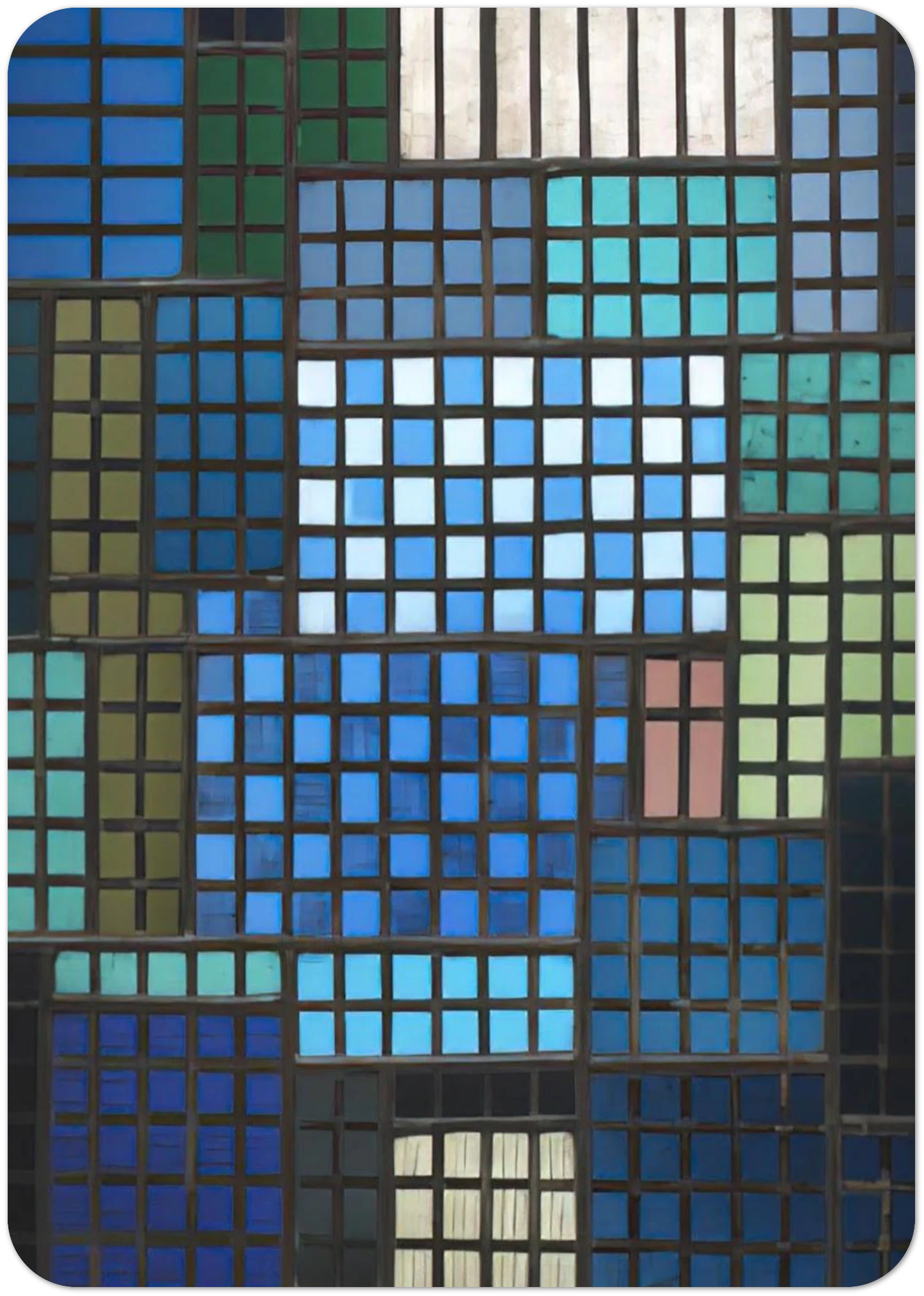 PARK 1924 By Josef Albers Pack of 10 Post Cards | Josef Albers Post Cards | A6 (10.5 x 14.8 cm) - 4.1 x 5.8 inches