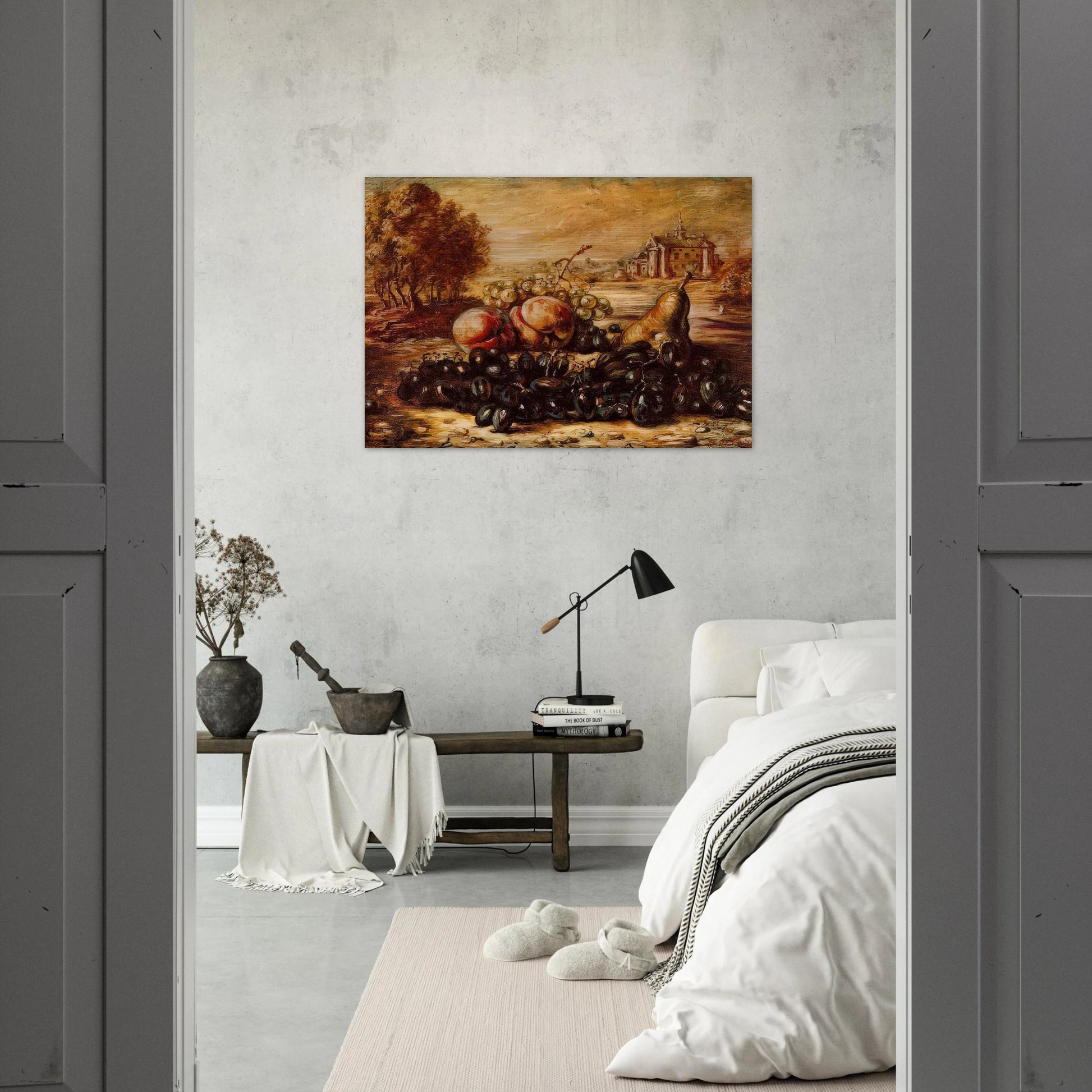 BLACK GRAPE - Giorgio de Chirico Brushed Aluminum Print - 70x100 cm / 28x40 inches | Giorgio de Chirico Aluminum Print | Giorgio de Chirico Prints