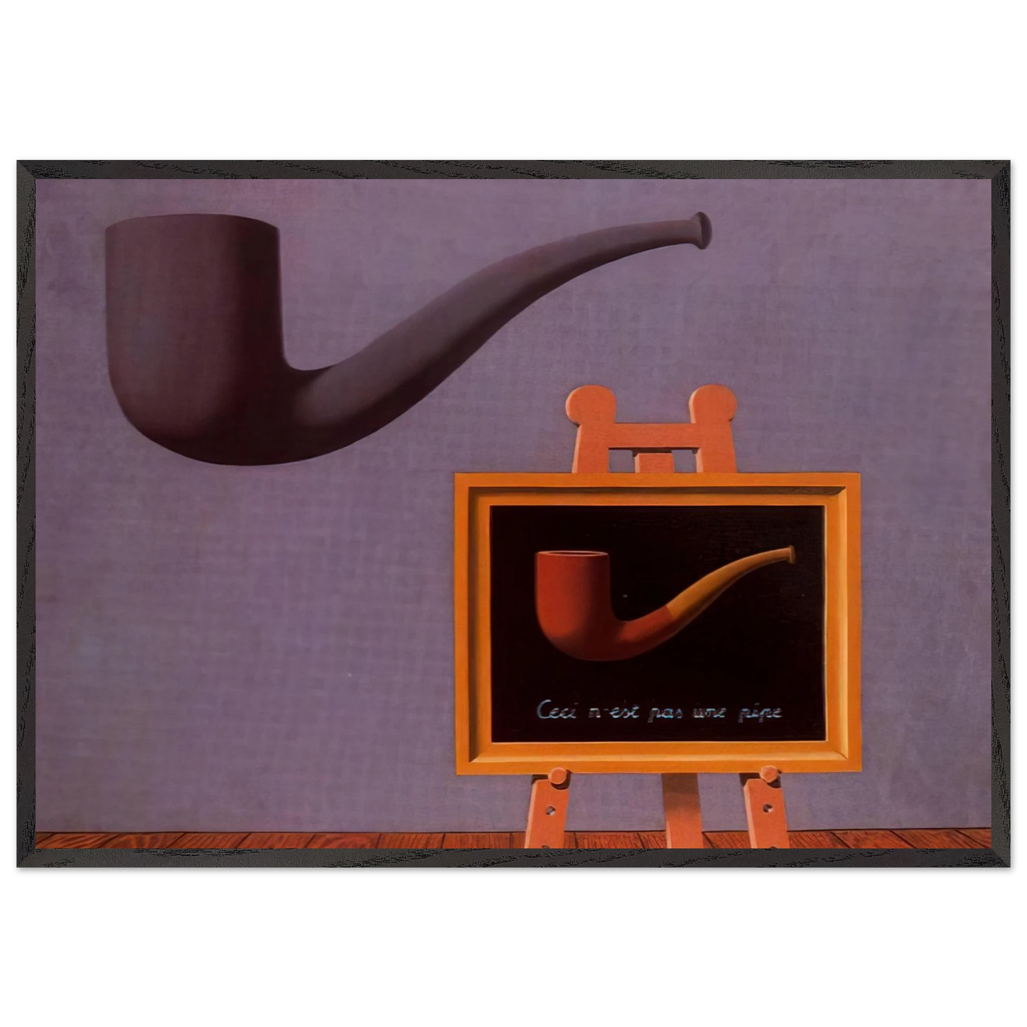 THE TWO MYSTERIES 1966 - Rene Magritte Framed Art Print – Black Wooden Frame - Default Title - -Framed Art Print