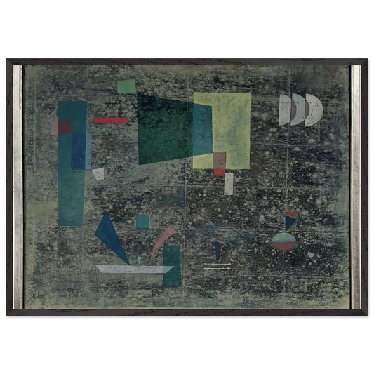 CIRCULATION SLOWED 1931 - Wassily Kandinsky 70x100 cm / 28x40 inches Framed Art Print – Black Wooden Frame