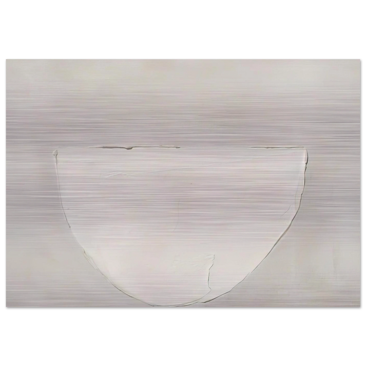 Bowl White on Grey - 1962 - William Scott Brushed Aluminum Print - 70x100 cm / 28x40 inches | William Scott Aluminum Print | William Scott Prints