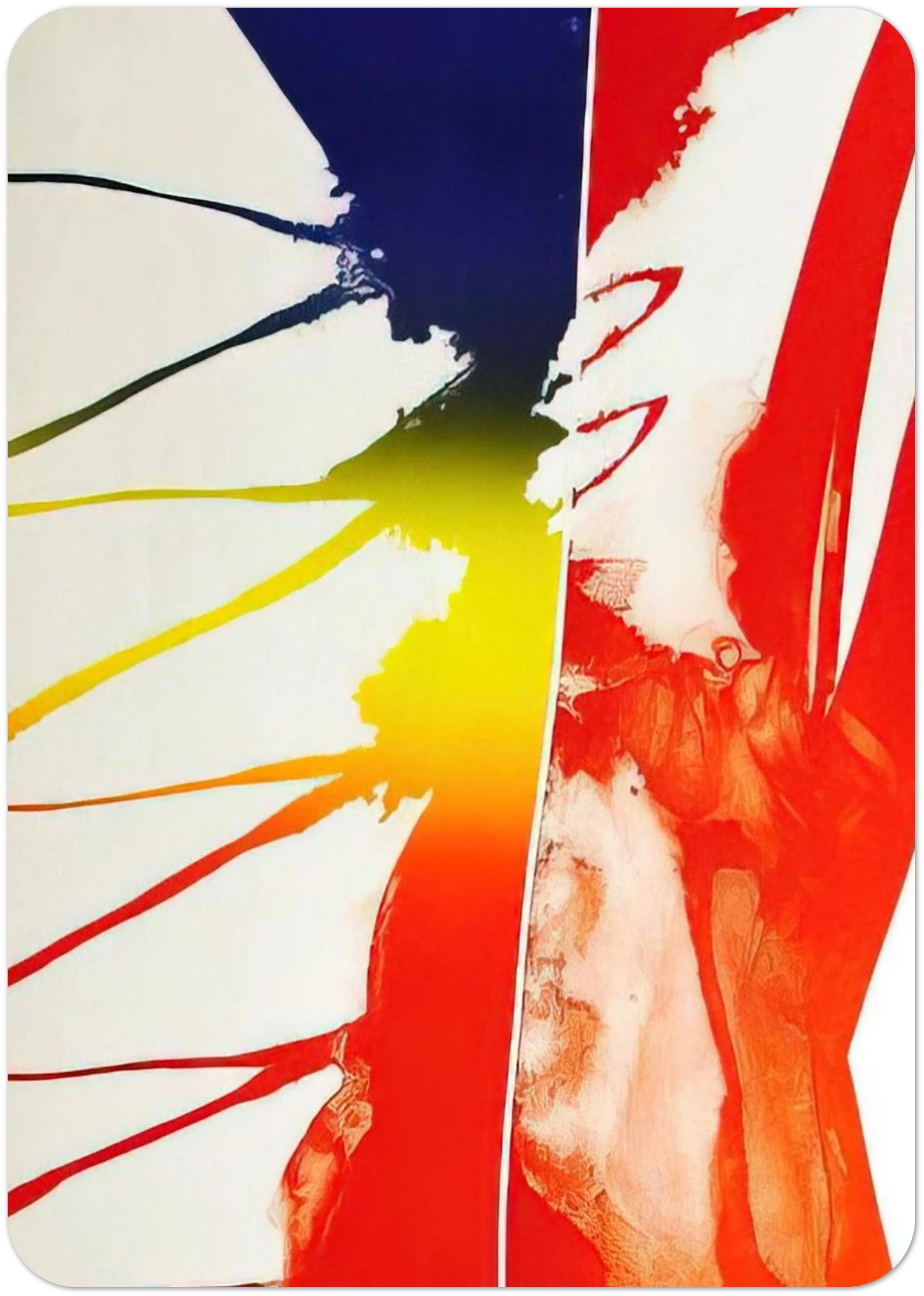 Continental Divide - 1981 By Paul Jenkins Pack of 10 Post Cards | Paul Jenkins Post Cards | A6 (10.5 x 14.8 cm) - 4.1 x 5.8 inches