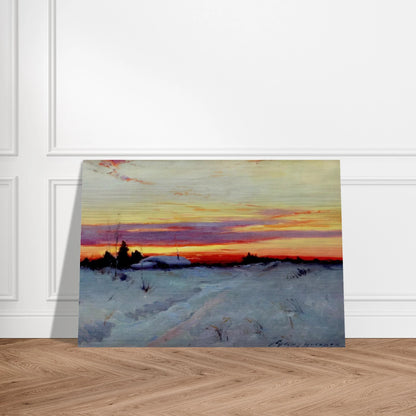 Alaska Sunset - Romanticism - Sydney Laurence Brushed Aluminum Print - 70x100 cm / 28x40 inches | Sydney Laurence Aluminum Print | Sydney Laurence Prints