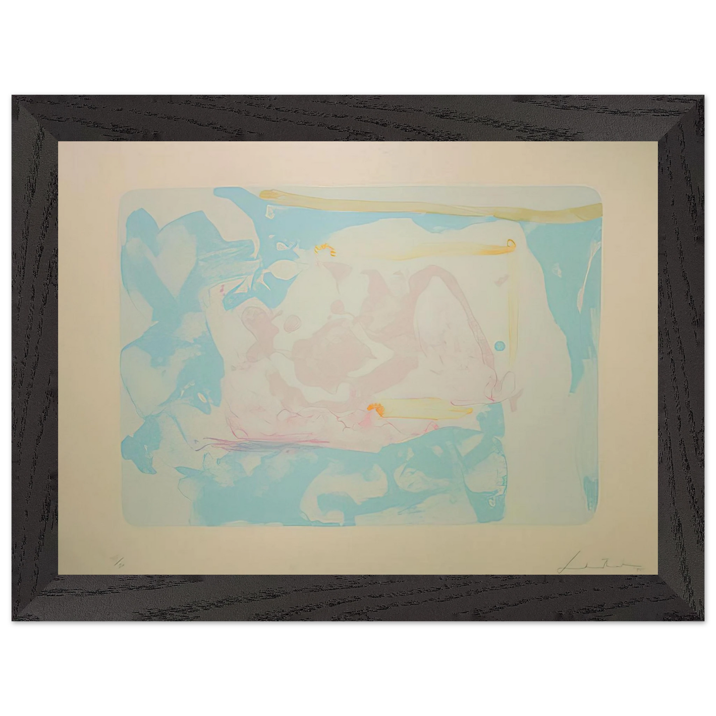 Helen Frankenthaler - Reflections III - 1995 Wall art - A1 (59.4 x 84.1  cm) - Premium Wooden Framed Poster With Fine Art Paper - Wood frame
