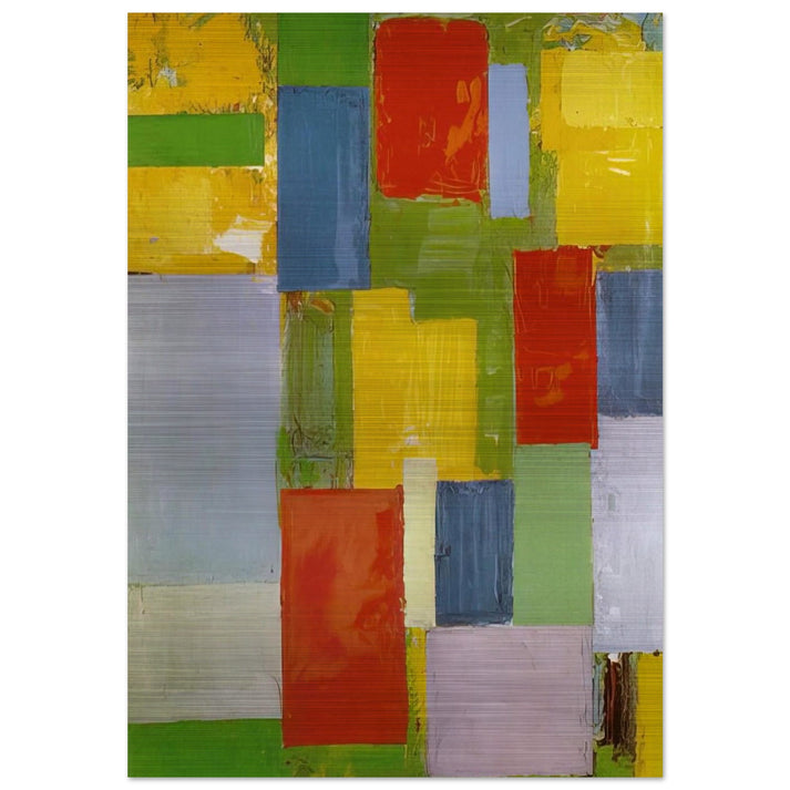 Abstract Euphony - Hans Hofmann Brushed Aluminum Print - 70x100 cm / 28x40 inches | Hans Hofmann Aluminum Print | Hans Hofmann Prints