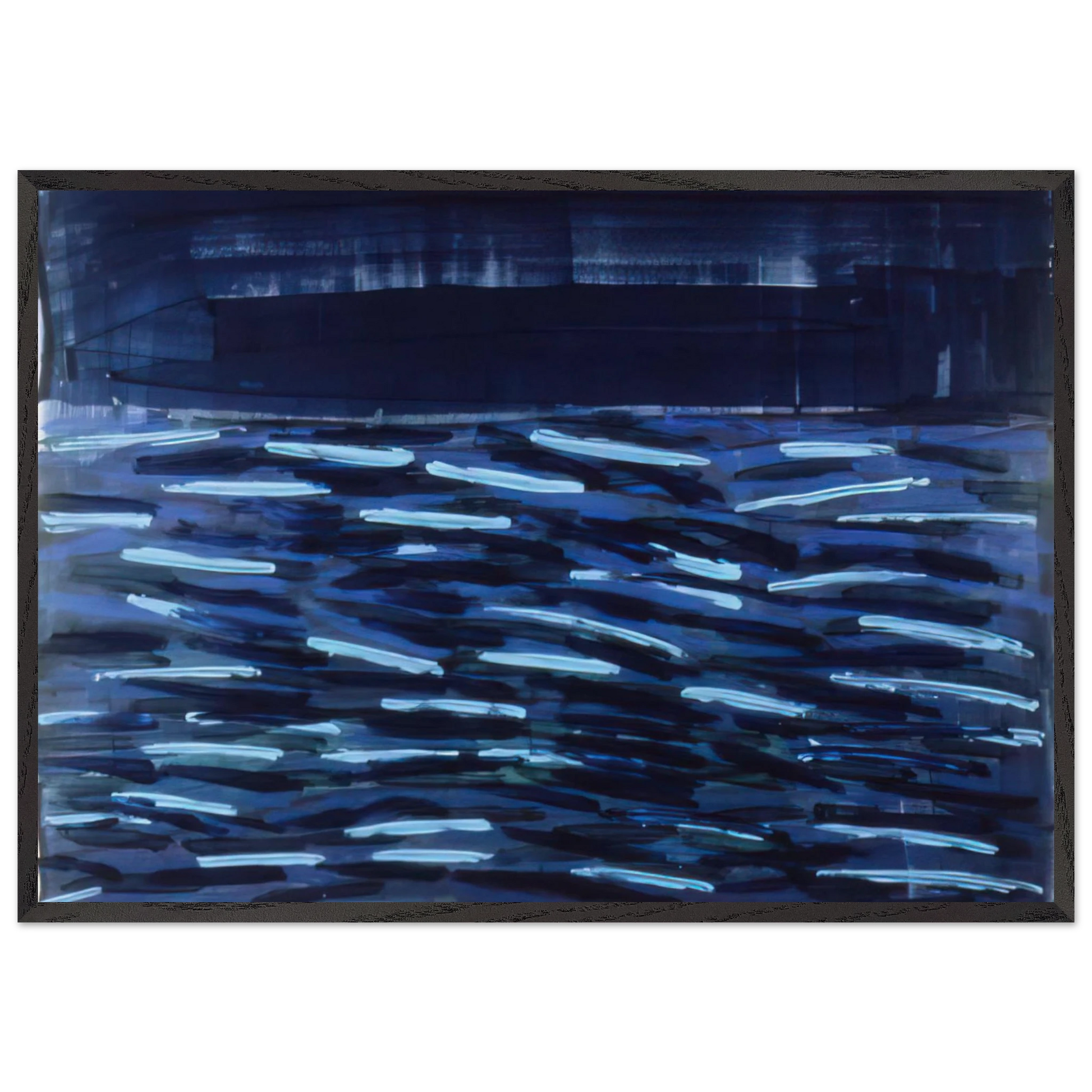 Flowers Of The Deep - 1984 - Ronnie Landfield Framed Art Print – Black Wooden Frame - Default Title - -Framed Art Print