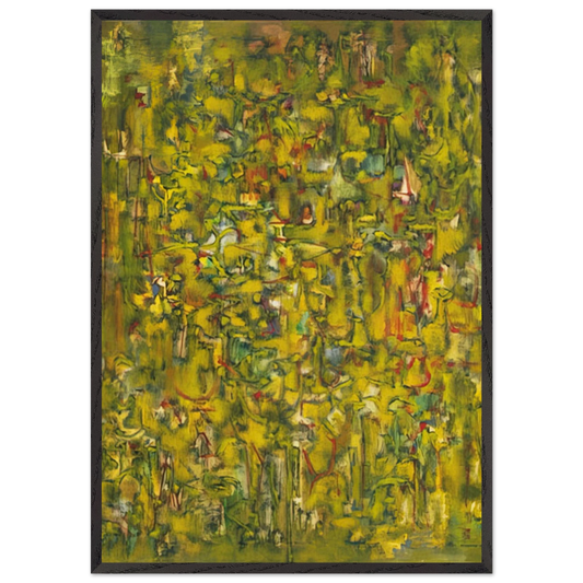 Number 43 Abstract Painting Yellow - 1947 - Ad Reinhardt Framed Art Print – Black Wooden Frame - Default Title - -Framed Art Print