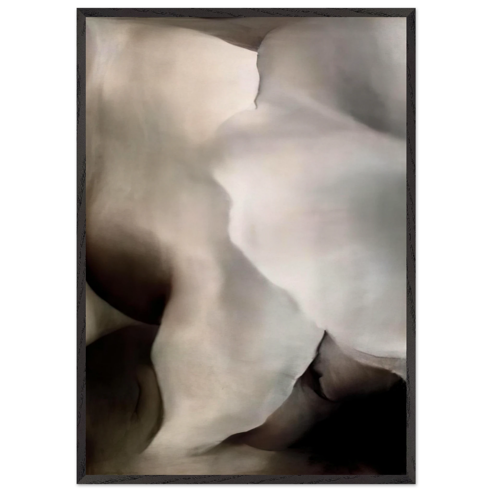 Dark Iris 3 - Georgia OKeeffe 70x100 cm / 28x40 inches Framed Art Print – Black Wooden Frame