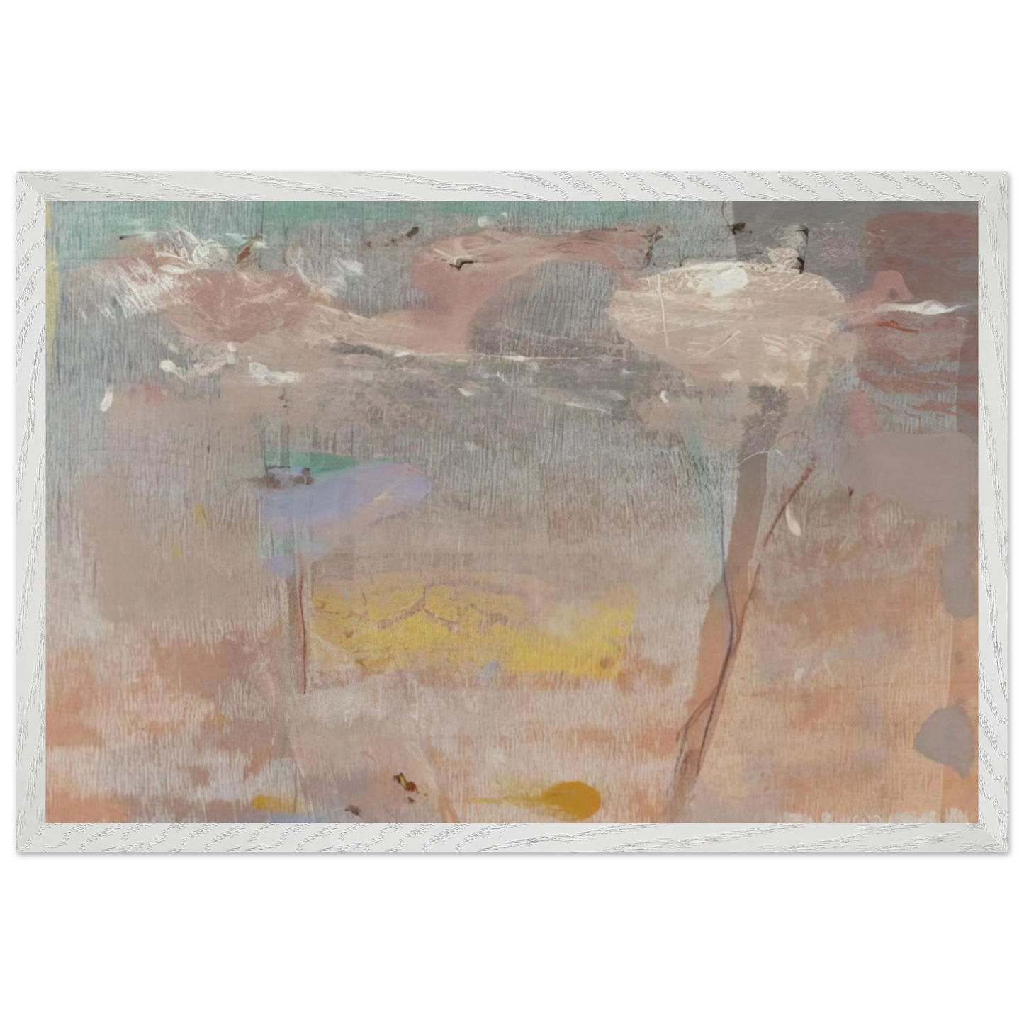 Helen Frankenthaler - Monotype I - 1981 Wall art - 40x50 cm / 16x20 inches - Premium Wooden Framed Poster With Fine Art Paper - Black frame