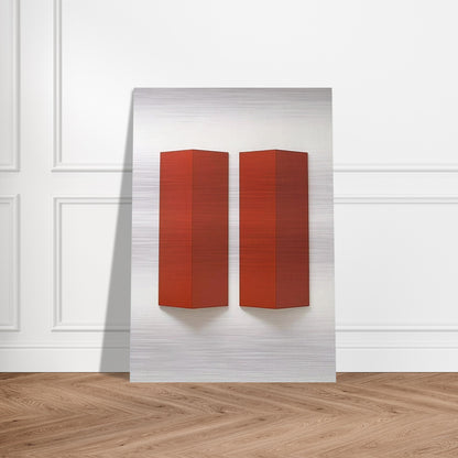 Relief, Series B - 1967 - Charlotte Posenenske Brushed Aluminum Print - 70x100 cm / 28x40 inches | Charlotte Posenenske Aluminum Print | Charlotte Posenenske Prints