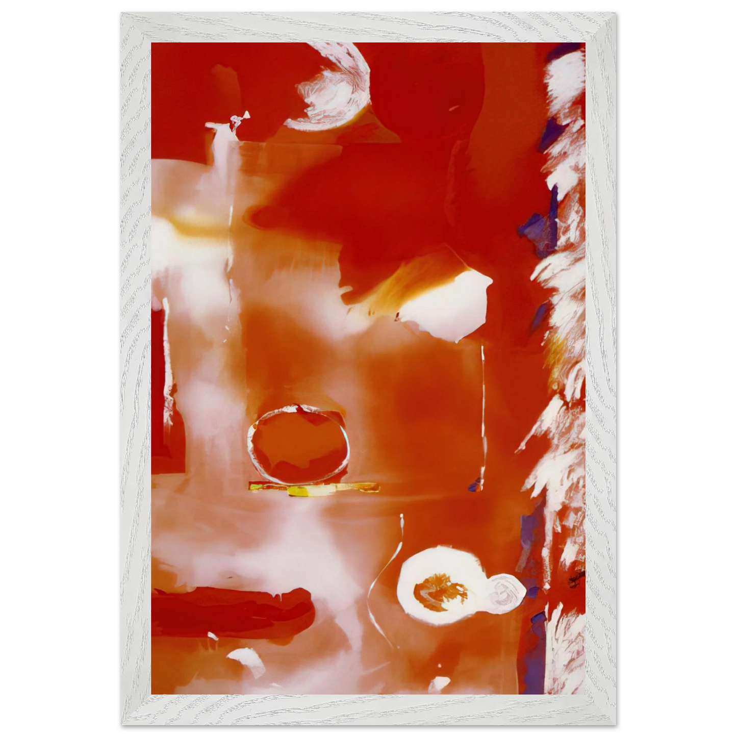 Helen Frankenthaler - Seeing the Moon on a Hot Summer Day - 1987 Wall art - 45x60 cm / 18x24 Inches - Premium Wooden Framed Poster With Fine Art Paper - Black frame