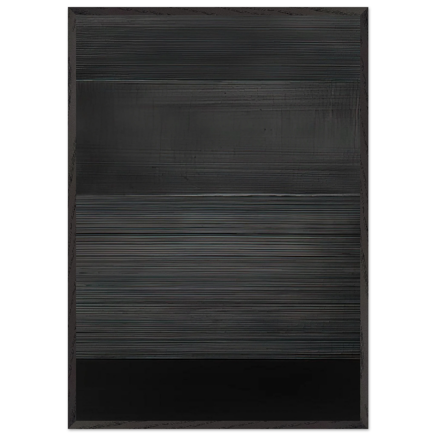 Peinture 324 x 181 cm 17 novembre 2008 - 2008 - Pierre Soulages Framed Art Print – Black Wooden Frame - Default Title - -Framed Art Print