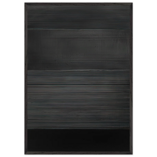 Peinture 324 x 181 cm 17 novembre 2008 - 2008 - Pierre Soulages Framed Art Print – Black Wooden Frame - Default Title - -Framed Art Print