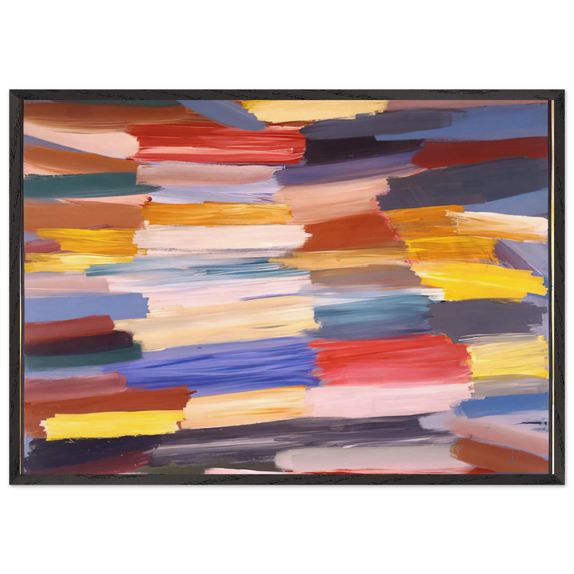 Something Else - 1967 - Ronnie Landfield Framed Art Print – Black Wooden Frame - Default Title - -Framed Art Print