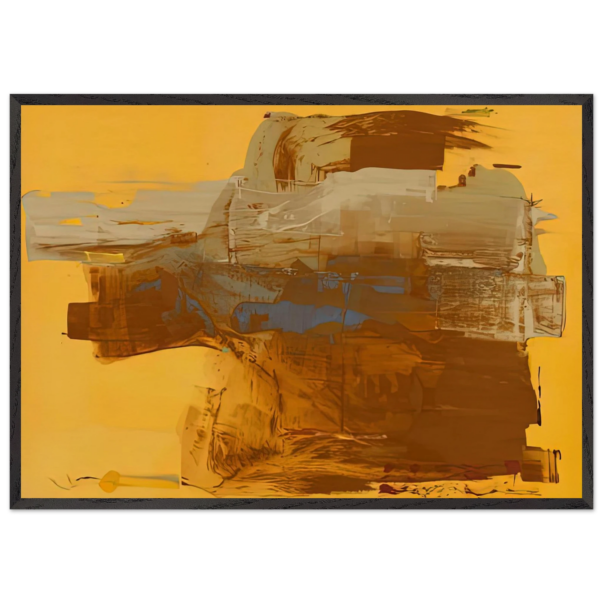 Mineral Kingdom 1976- - Helen Frankenthaler Framed Art Print – Black Wooden Frame - Default Title - -Framed Art Print