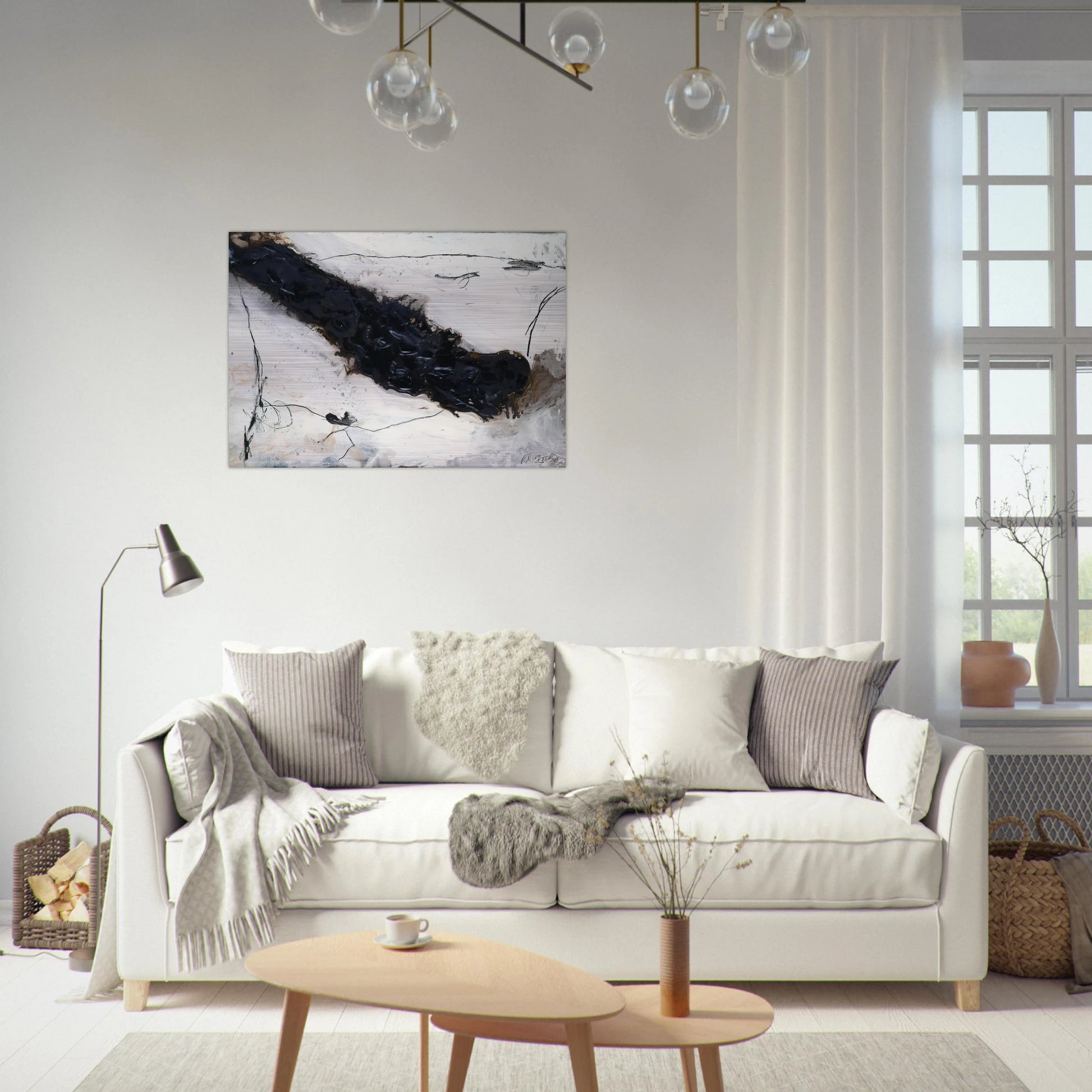 Fluss - 1983 - Emil Schumacher Brushed Aluminum Print - 70x100 cm / 28x40 inches | Emil Schumacher Aluminum Print | Emil Schumacher Prints