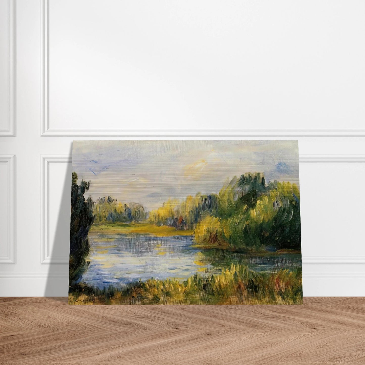 The Banks of the River - Pierre-Auguste Renoir Brushed Aluminum Print - 70x100 cm / 28x40 inches | Pierre-Auguste Renoir Aluminum Print | Pierre-Auguste Renoir Prints
