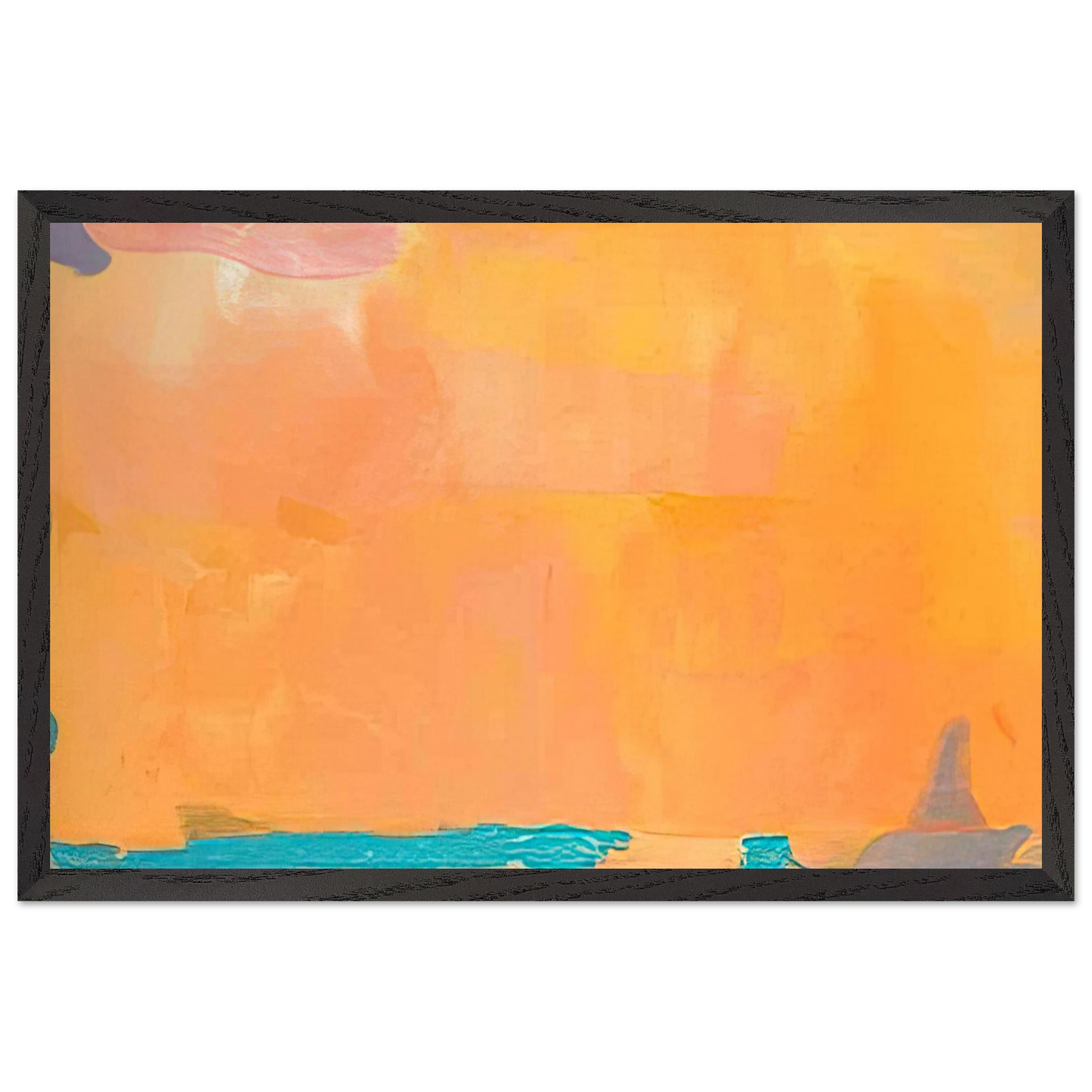Helen Frankenthaler - Royal Fireworks - 1975 Wall art - 13x18 cm / 5x7 inches - Premium Wooden Framed Poster With Fine Art Paper - Black frame