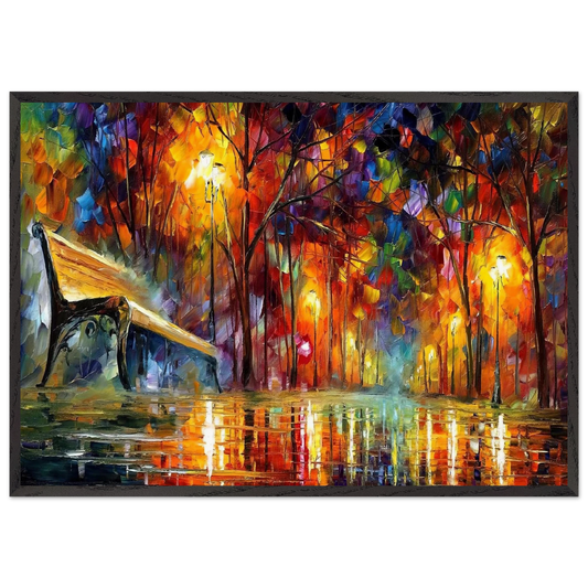Leonid Afremov N32 - Leonid Afremov 70x100 cm / 28x40 inches Framed Art Print – Black Wooden Frame
