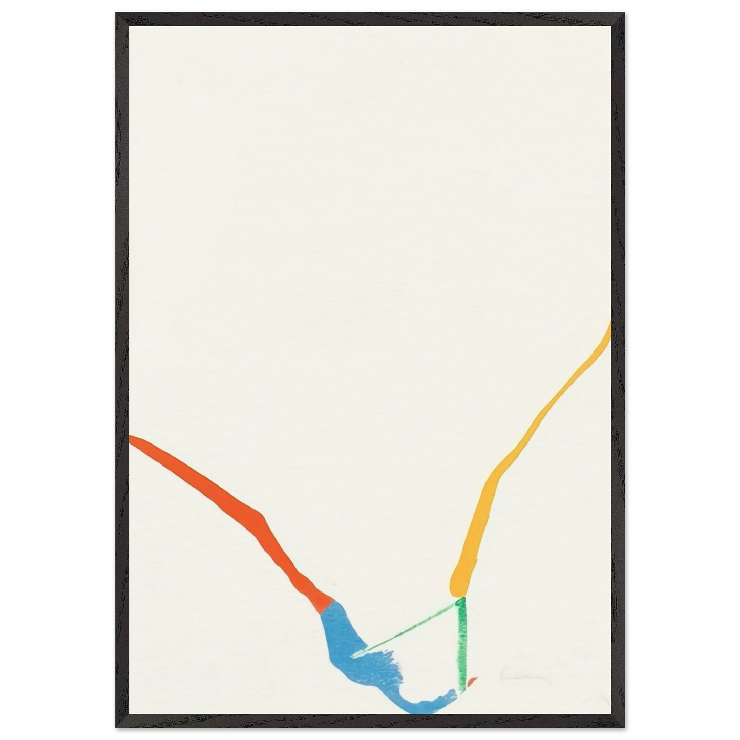 What Red Lines Can Do - 1970 - Helen Frankenthaler Framed Art Print – Black Wooden Frame - Default Title - -Framed Art Print