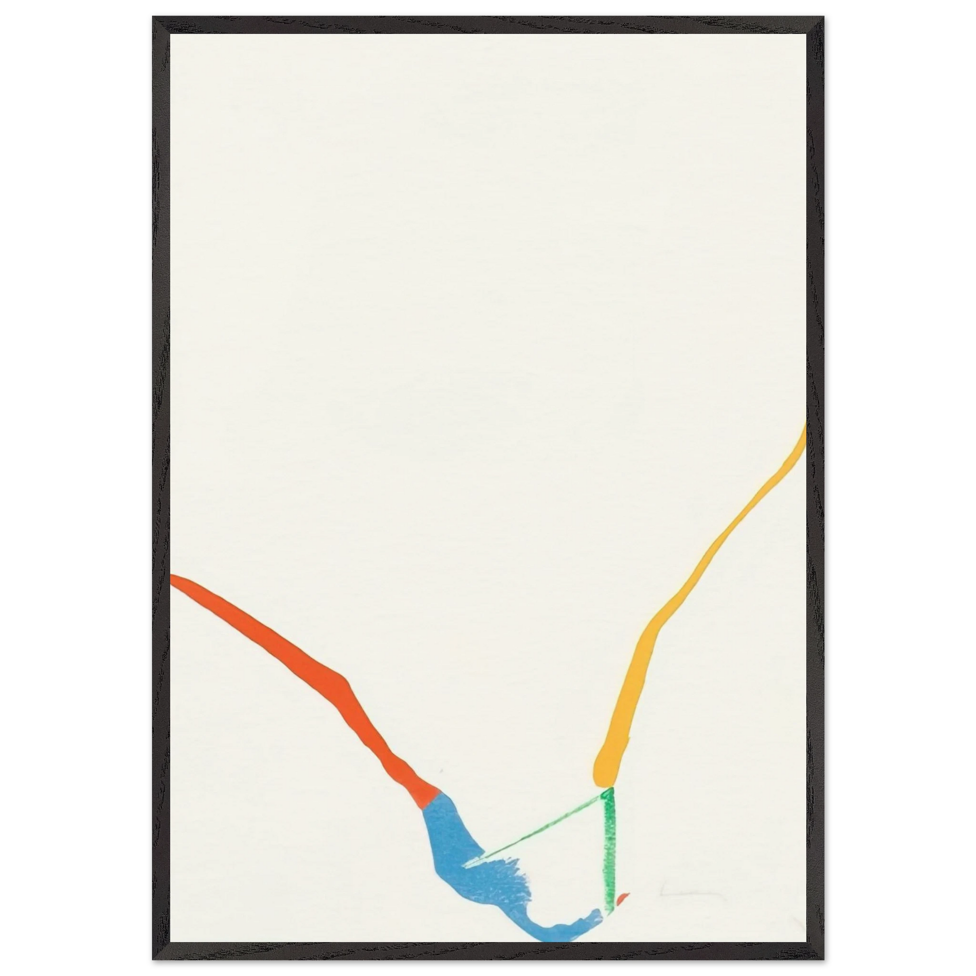 What Red Lines Can Do - 1970 - Helen Frankenthaler Framed Art Print – Black Wooden Frame - Default Title - -Framed Art Print