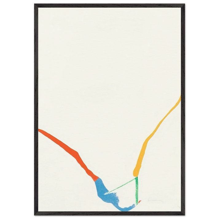 What Red Lines Can Do - 1970 - Helen Frankenthaler 70x100 cm / 28x40 inches Framed Art Print – Black Wooden Frame