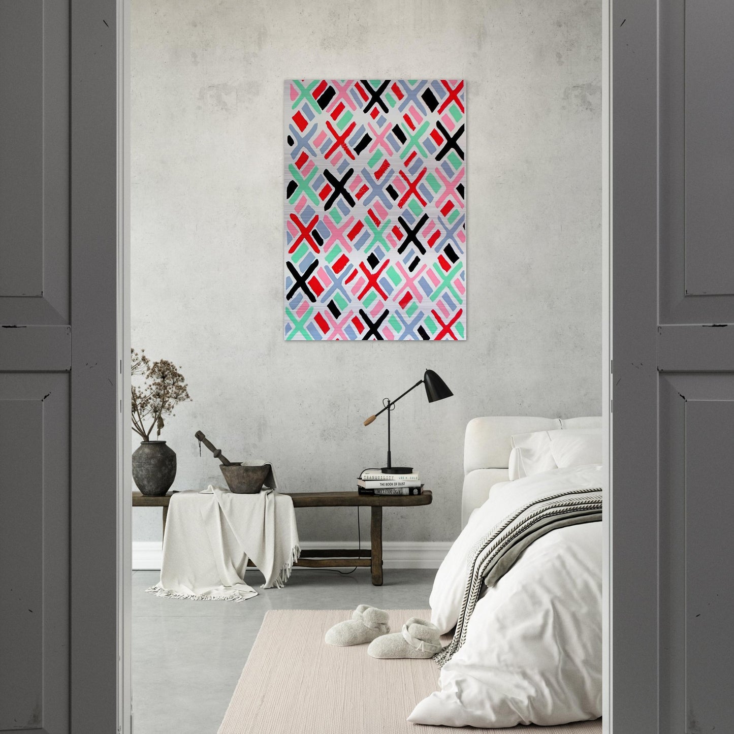 COMPOSITION 34 - Sonia Delaunay Brushed Aluminum Print - 70x100 cm / 28x40 inches | Sonia Delaunay Aluminum Print | Sonia Delaunay Prints