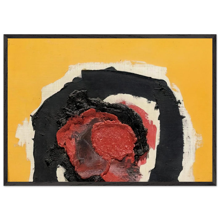 UNTITLED 1964 N6 - Luis Feito 70x100 cm / 28x40 inches Framed Art Print – Black Wooden Frame