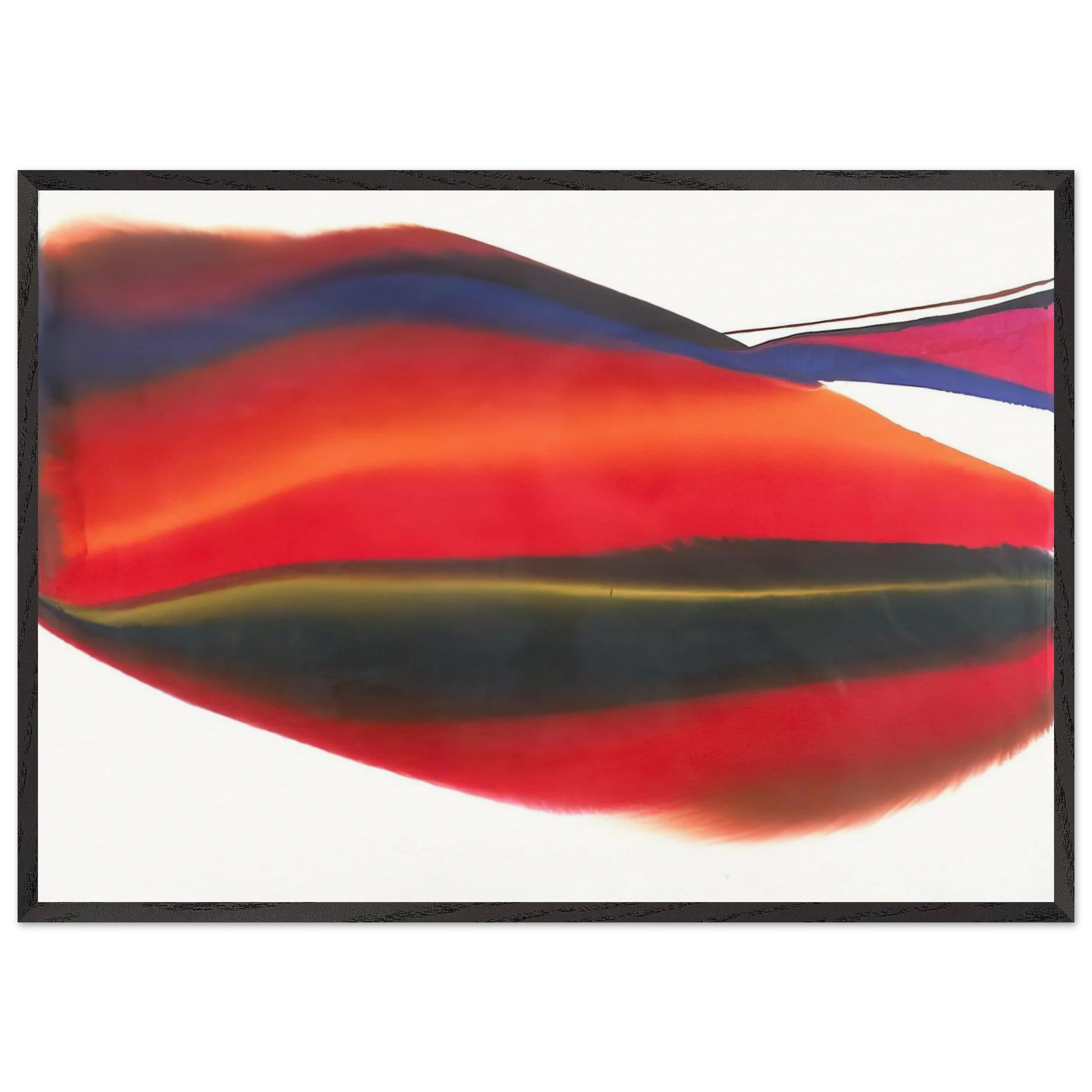 Phenomena Lands End - 1974 - Paul Jenkins Framed Art Print – Black Wooden Frame - Default Title - -Framed Art Print