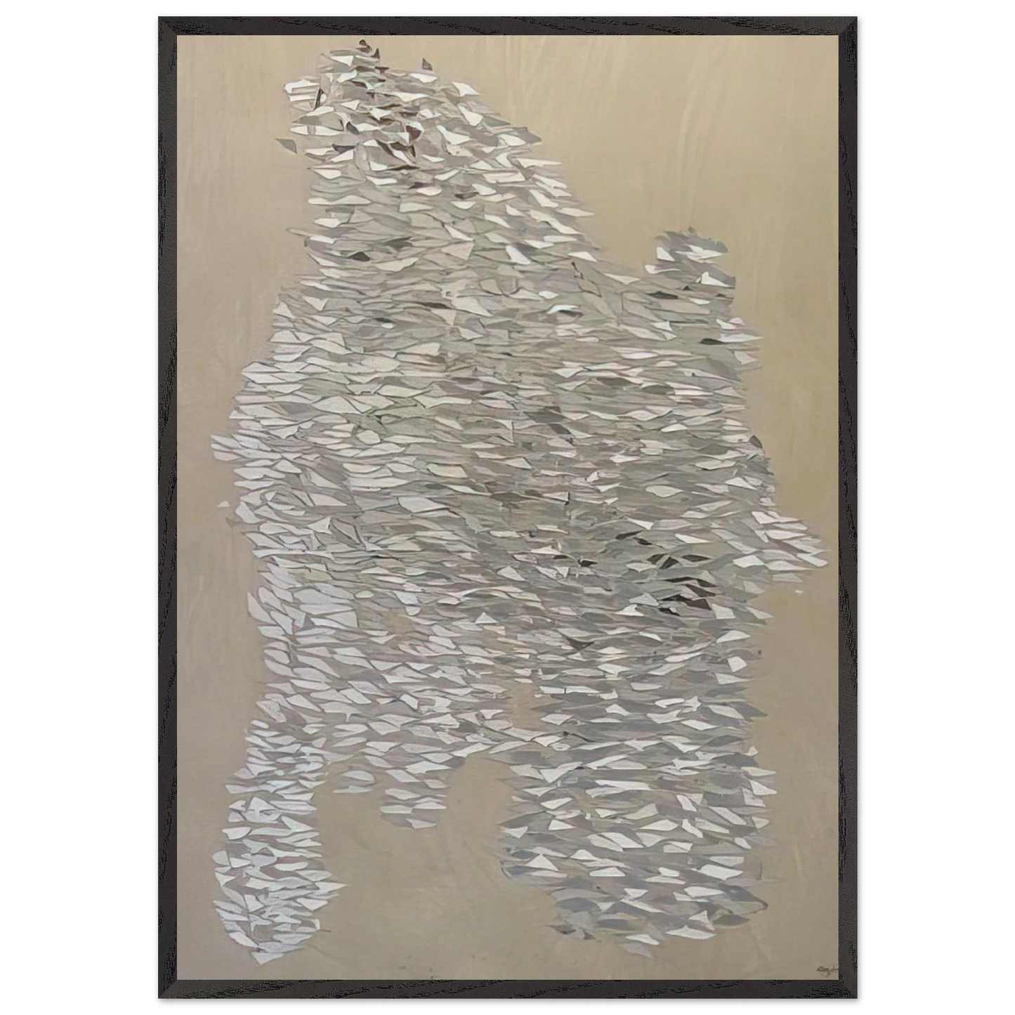 Impact - 1971 - Robert Goodnough 70x100 cm / 28x40 inches Framed Art Print – Black Wooden Frame