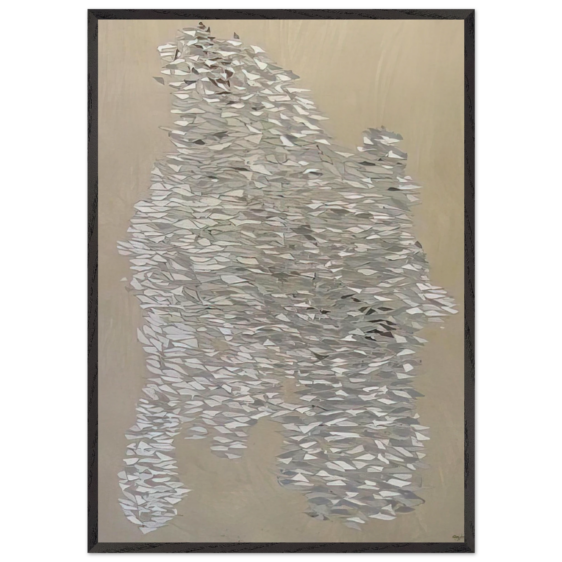 Impact - 1971 - Robert Goodnough 70x100 cm / 28x40 inches Framed Art Print – Black Wooden Frame