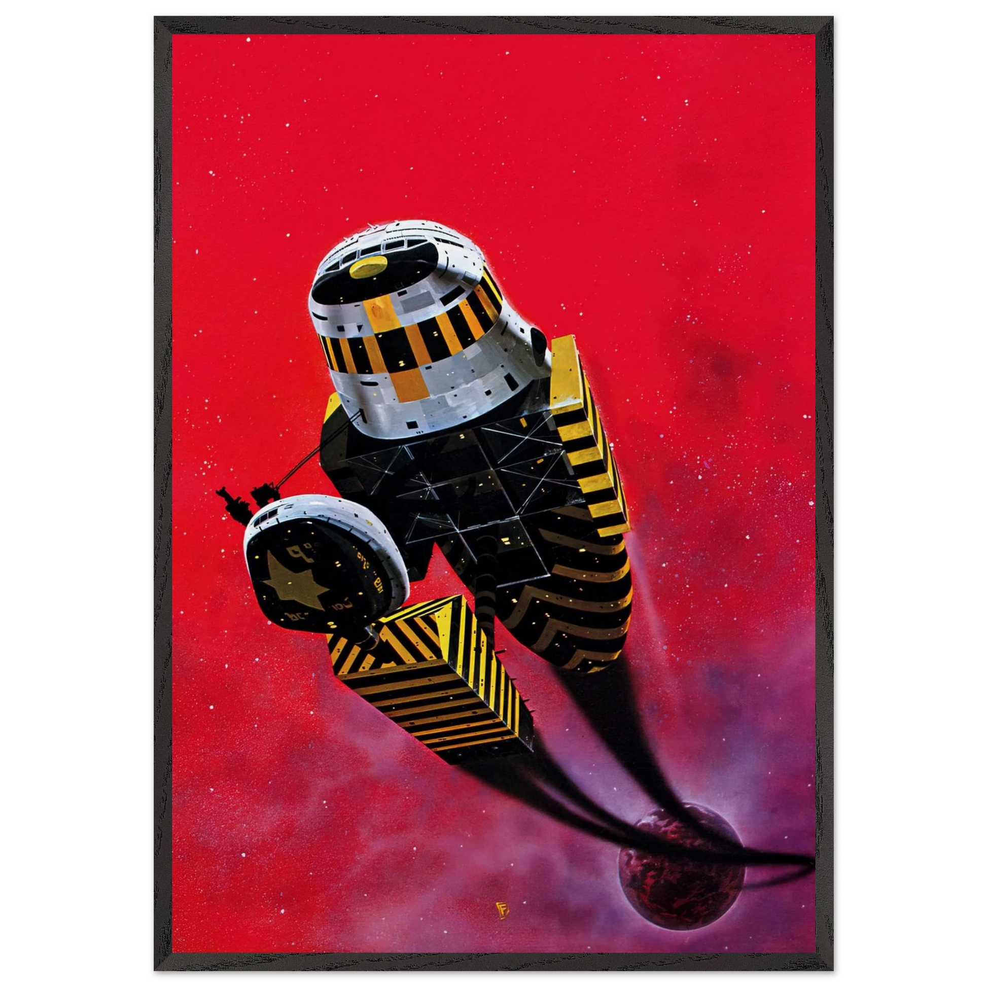 Chris Foss N17 - Chris Foss Framed Art Print – Black Wooden Frame - Default Title - -Framed Art Print