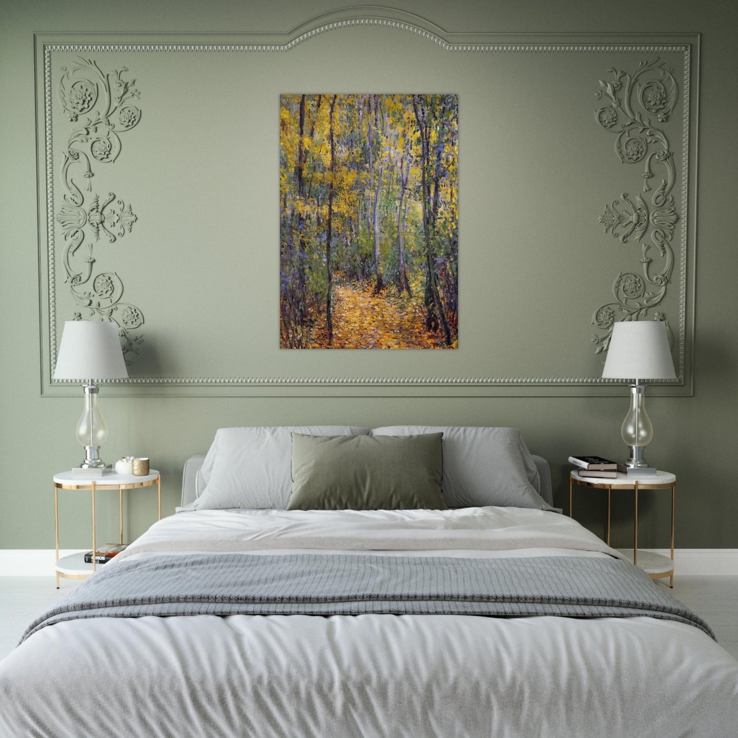Wood Lane - claude monet Brushed Aluminum Print - 70x100 cm / 28x40 inches | claude monet Aluminum Print | claude monet Prints