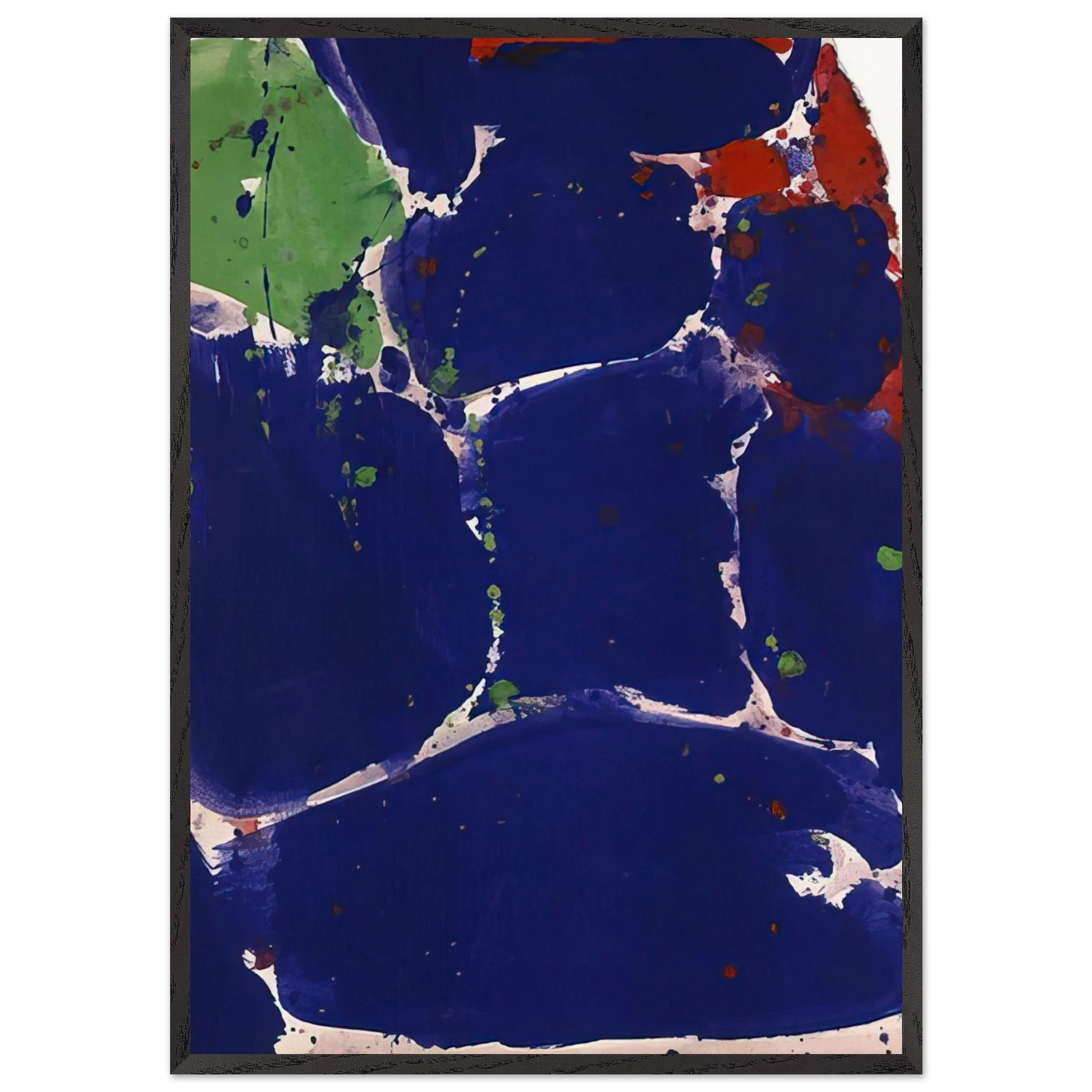 Untitled  SF55-003  - Sam Francis Framed Art Print – Black Wooden Frame - Default Title - -Framed Art Print