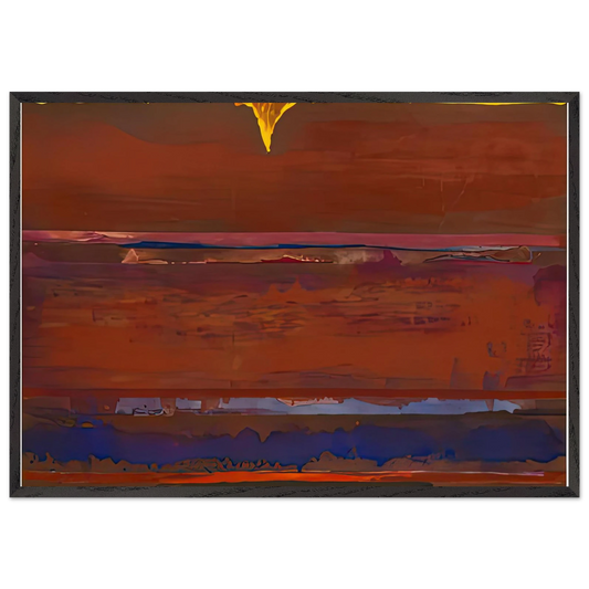 Desert Pulse 1991- - Helen Frankenthaler Framed Art Print – Black Wooden Frame - Default Title - -Framed Art Print