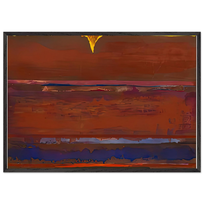 Desert Pulse 1991- - Helen Frankenthaler 70x100 cm / 28x40 inches Framed Art Print – Black Wooden Frame