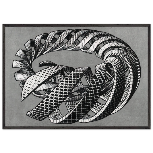 SPIRALS - MC Escher Framed Art Print – Black Wooden Frame - Default Title - -Framed Art Print