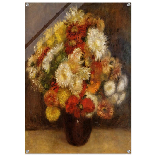 Bouquet of Chrysanthemums - Pierre-Auguste Renoir Acrylic Print - 70x100 cm / 28x40″ inches | Pierre-Auguste Renoir Wall Art | Pierre-Auguste Renoir Prints